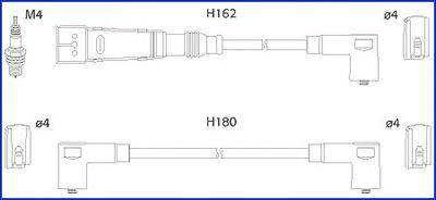 HITACHI 134707 Комплект дротів запалювання