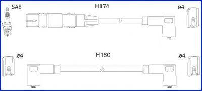 HITACHI 134808 Комплект дротів запалювання