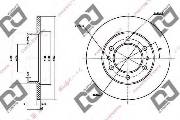 DJ PARTS BD1263 гальмівний диск