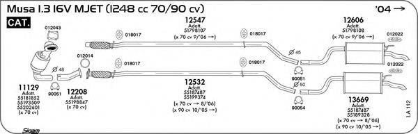 SIGAM LA112 Система випуску ОГ