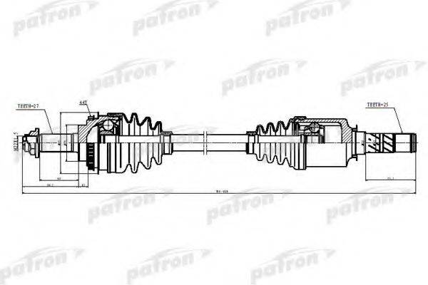 SUBARU 28321-FE150 Шарнірний комплект, приводний вал