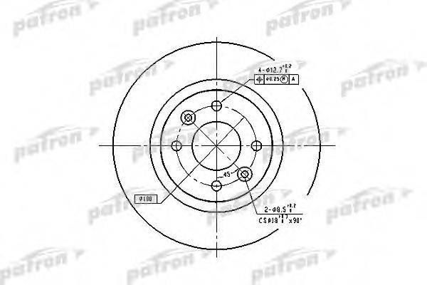 PATRON PBD1017 гальмівний диск