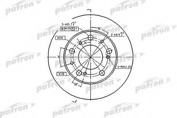 PATRON PBD1118 гальмівний диск