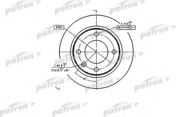 PATRON PBD1122 гальмівний диск