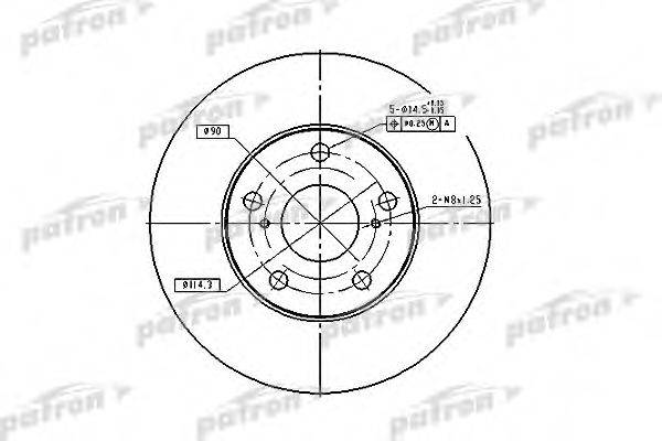 PATRON PBD1431 гальмівний диск