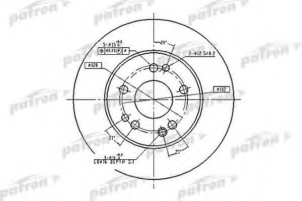 PATRON PBD1581 гальмівний диск