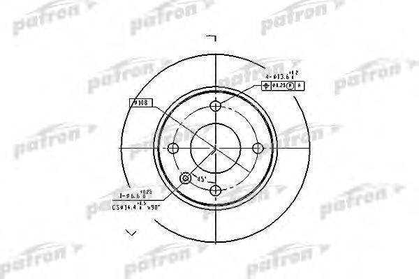 PATRON PBD1649 гальмівний диск