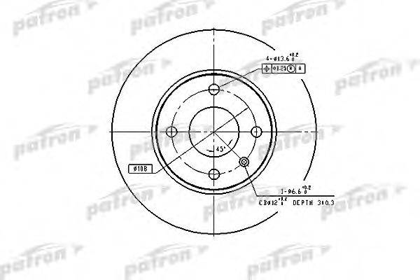 PATRON PBD1655 гальмівний диск