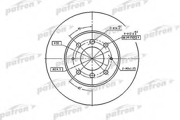PATRON PBD4345 гальмівний диск