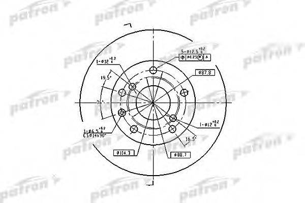 PATRON PBD7092 гальмівний диск