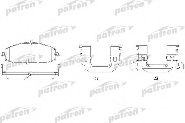 PATRON PBP1577 Комплект гальмівних колодок, дискове гальмо