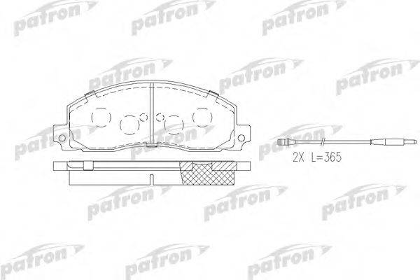 PATRON PBP414 Комплект гальмівних колодок, дискове гальмо