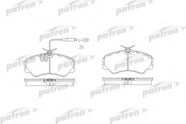 PATRON PBP510 Комплект гальмівних колодок, дискове гальмо