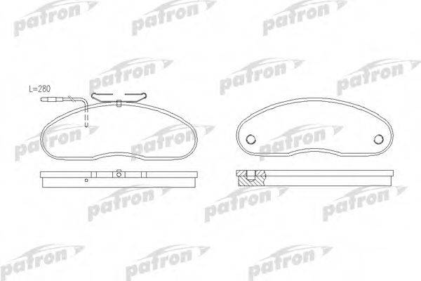 PATRON PBP791 Комплект гальмівних колодок, дискове гальмо