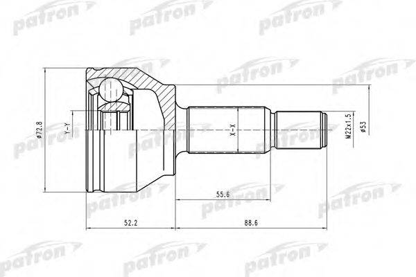 PATRON PCV1429 Шарнірний комплект, приводний вал