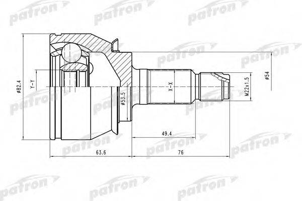 PATRON PCV1520 Шарнірний комплект, приводний вал
