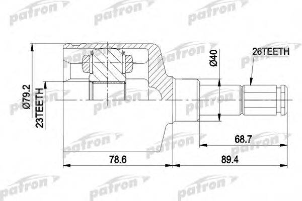 PATRON PCV4014 Шарнірний комплект, приводний вал