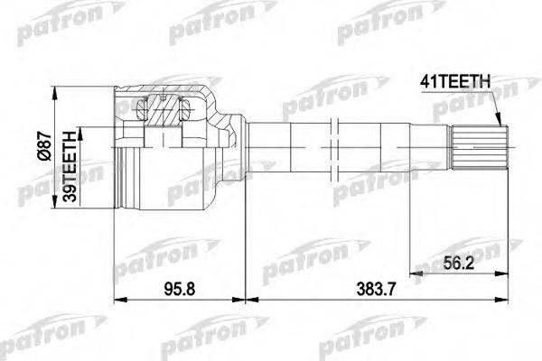 PATRON PCV5014 Шарнірний комплект, приводний вал