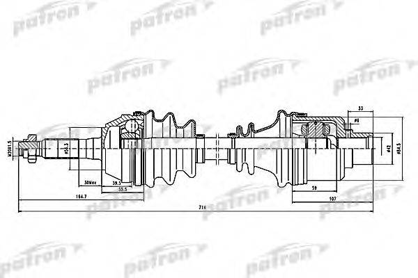 PATRON PDS0076 Приводний вал