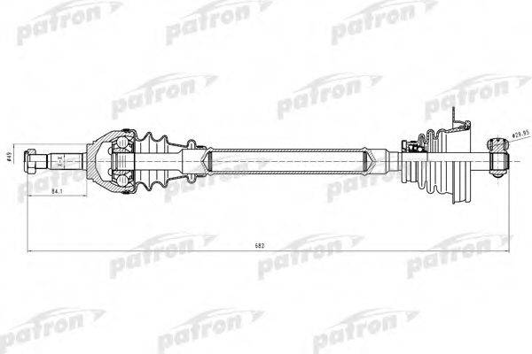 PATRON PDS0637 Приводний вал