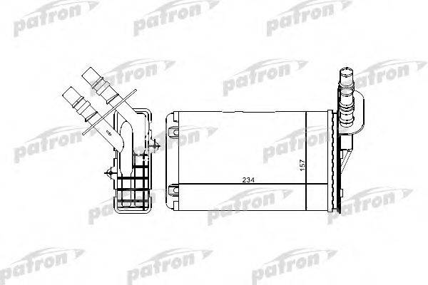 PATRON PRS2071 Теплообмінник, опалення салону