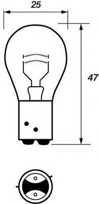 LUCAS LLB566T Лампа розжарювання, ліхтар сигналу гальмування; Лампа розжарювання, задня протитуманна фара; Лампа розжарювання, задній гарабітний вогонь