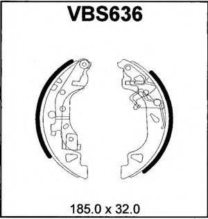 MOTAQUIP VBS636 Комплект гальмівних колодок