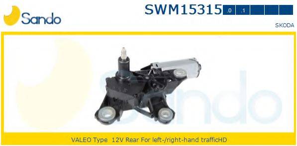 SANDO SWM153151 Двигун склоочисника