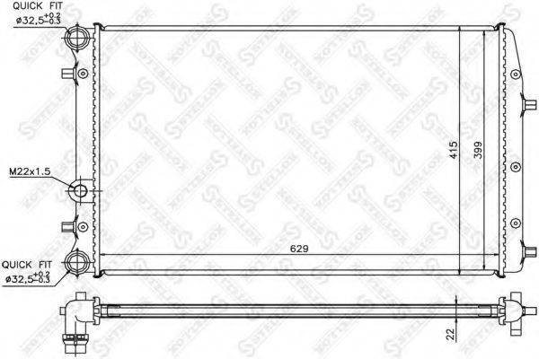 BEHR_ 8MK 376 717-701 Радіатор, охолодження двигуна