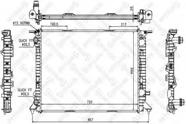 BEHR_ 8MK 376 753-491 Радіатор, охолодження двигуна