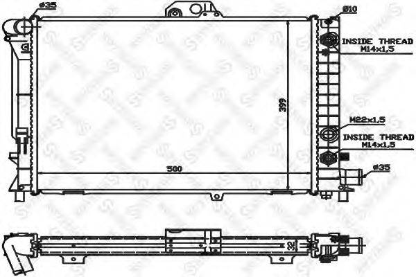 STELLOX 1026228SX Радіатор, охолодження двигуна