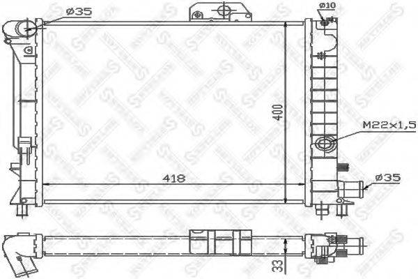 STELLOX 1026234SX Радіатор, охолодження двигуна