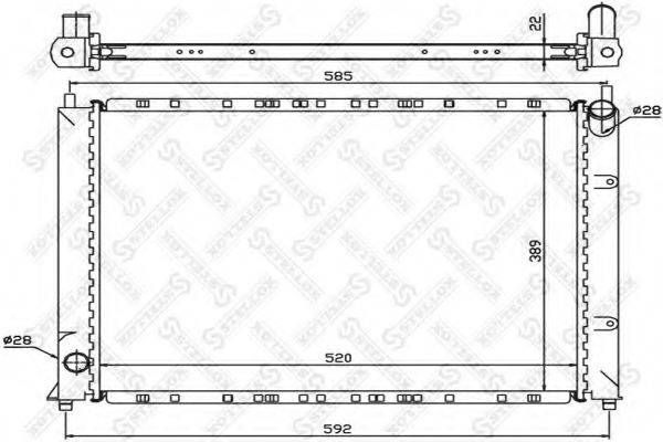 STELLOX 1026281SX Радіатор, охолодження двигуна