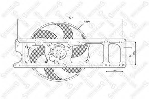 RENAULT 7701043979 Вентилятор, охолодження двигуна