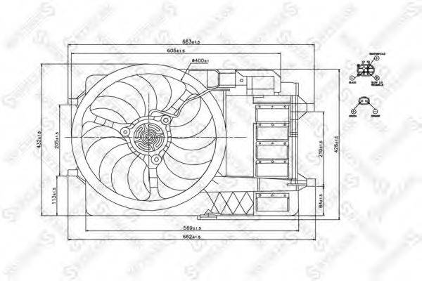 STELLOX 2999358SX Вентилятор, охолодження двигуна