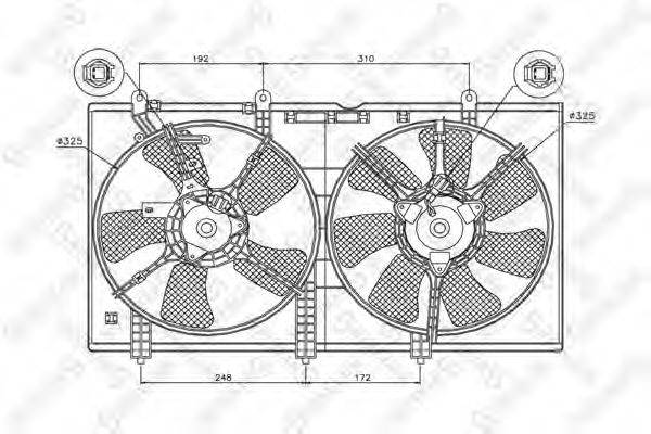 STELLOX 2999381SX Вентилятор, охолодження двигуна