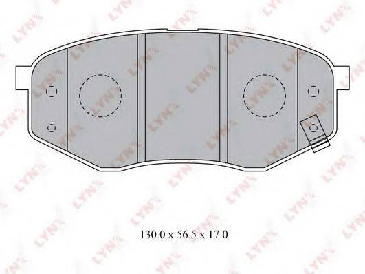 LYNXAUTO BD3624 Комплект гальмівних колодок, дискове гальмо