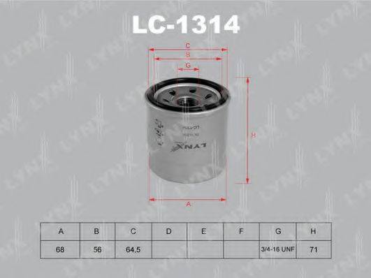 LYNXAUTO LC1314 Масляний фільтр