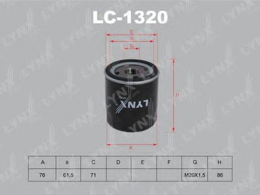 LYNXAUTO LC1320 Масляний фільтр