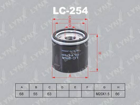 LYNXAUTO LC254 Масляний фільтр