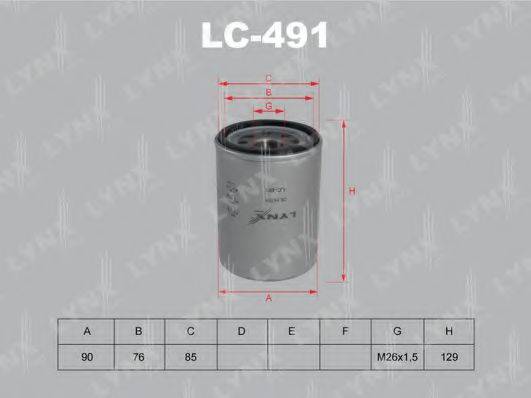 LYNXAUTO LC491 Масляний фільтр