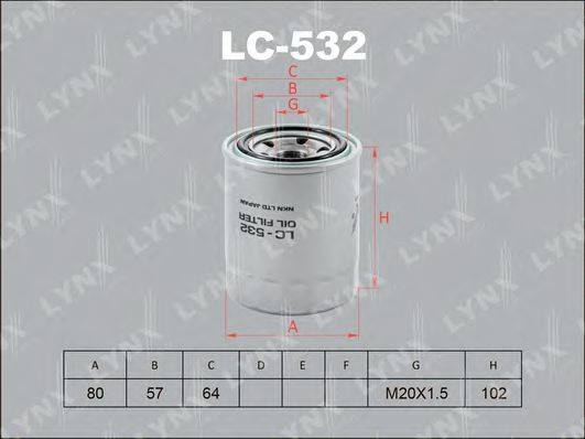 LYNXAUTO LC532 Масляний фільтр