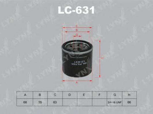 LYNXAUTO LC631 Масляний фільтр