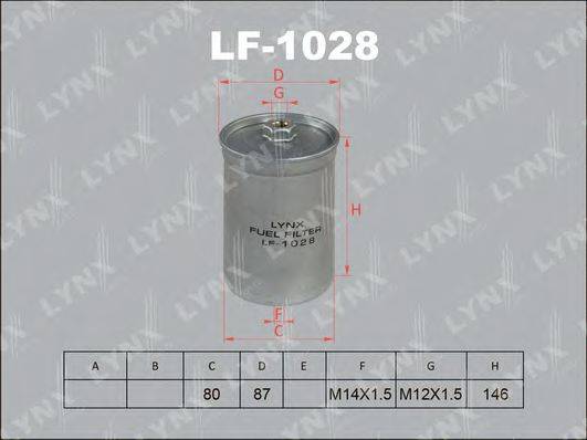 LYNXAUTO LF1028 Паливний фільтр