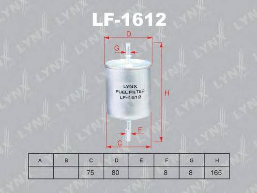 LYNXAUTO LF1612 Паливний фільтр