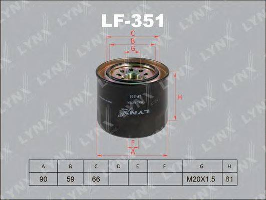 LYNXAUTO LF351 Паливний фільтр