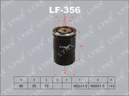 LYNXAUTO LF356 Паливний фільтр