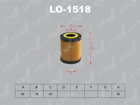 LYNXAUTO LO1518 Масляний фільтр