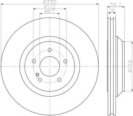 HELLA PAGID 8DD355116281 гальмівний диск