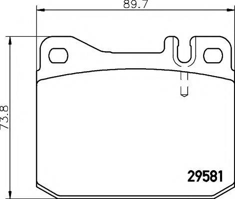 HELLA PAGID C5008 Комплект гальмівних колодок, дискове гальмо